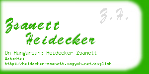 zsanett heidecker business card